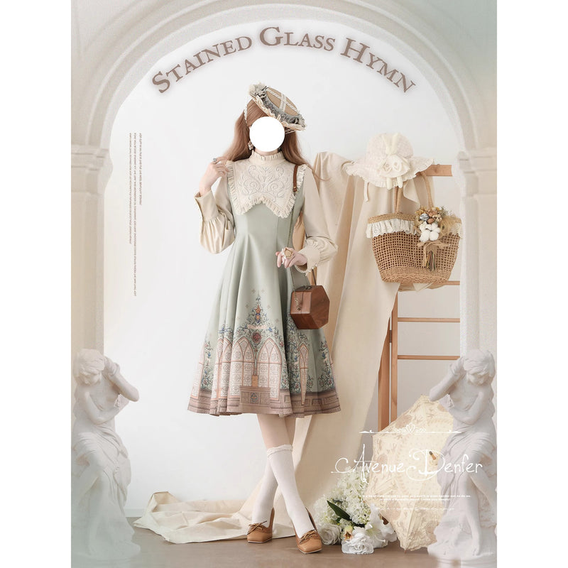 大聖堂の挿絵クラシカルワンピース[2026年2月上旬-3月上旬発送予定]