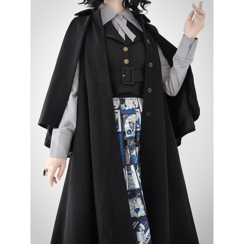 Wizarding World British Cape Long Coat - Black[2025年12月中旬-2026年1月中旬発送予定]