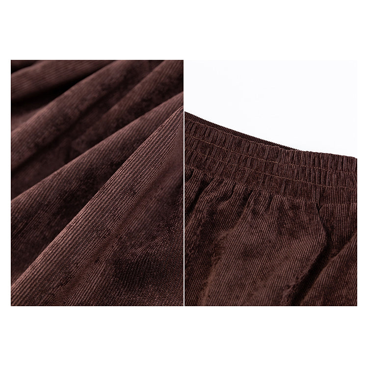 Dark Brown Corduroy Skirt