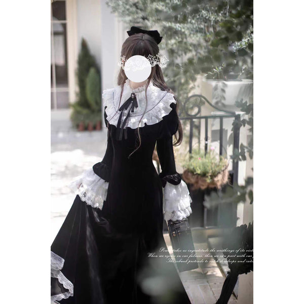 伯爵令嬢のベルベットマーメイドワンピース