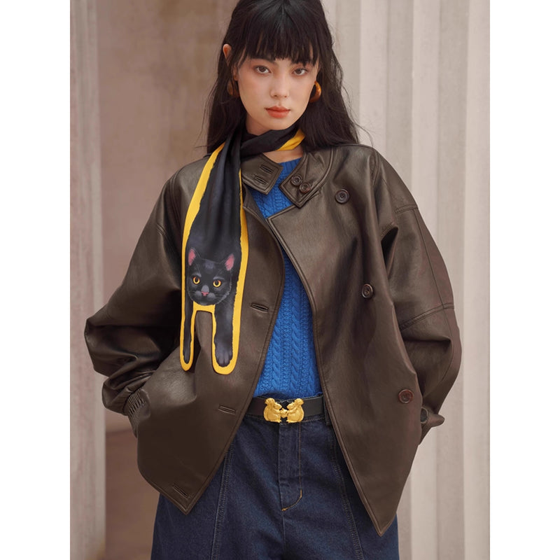 黄金のリスの留め具レザーベルト