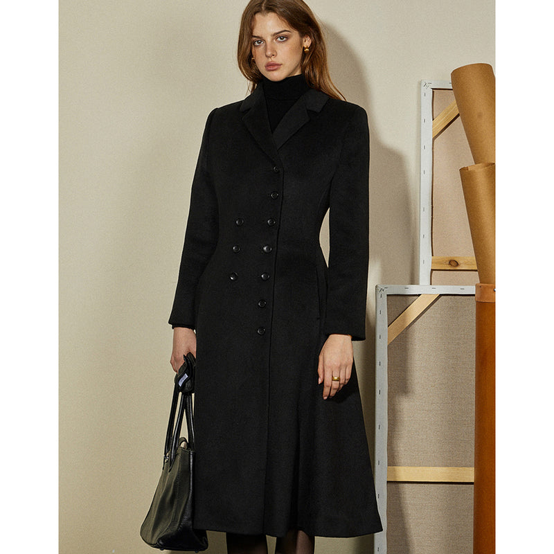 "Waltz" Vintage Inspired Wool Black Coat