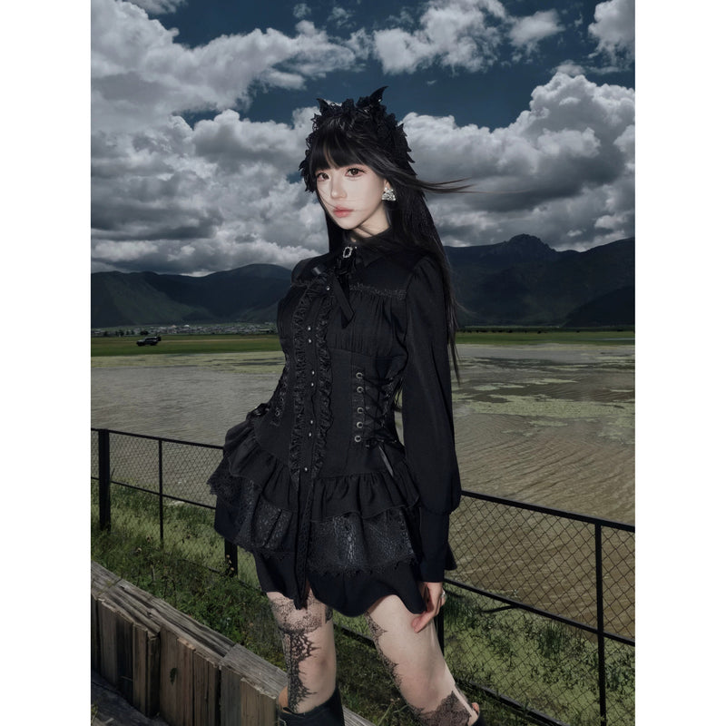 黒百合のお嬢様のコルセットワンピース – ManusMachina