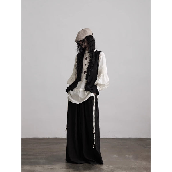 Black Frill Nostalgia Vest