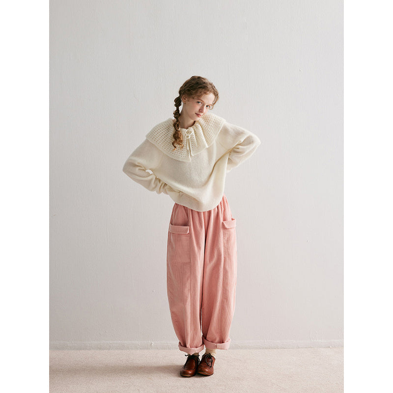 Loose and Wide Corduroy Pants