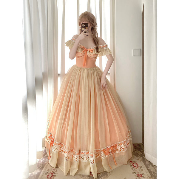 Orange Whisper Vintage Tulle Dress[2025年9月上旬-9月下旬発送予定]