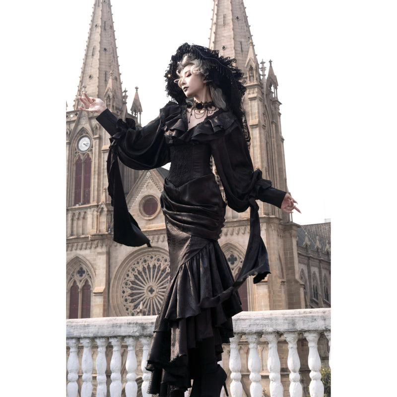 伯爵令嬢のコルセットマーメイドスカート - Black[2026年4月中旬-5月中旬発送予定]