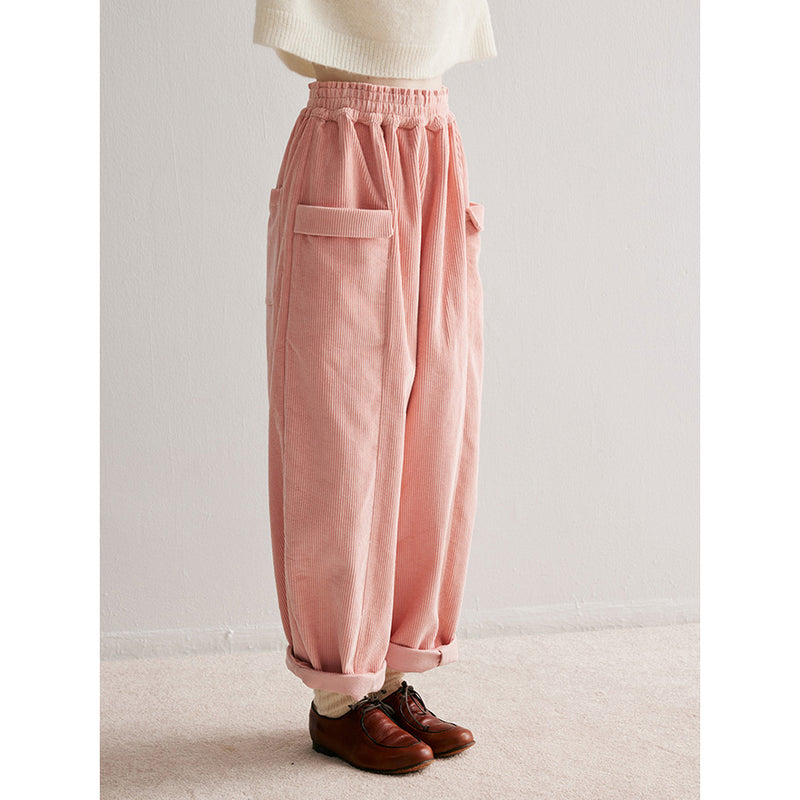 Loose and Wide Corduroy Pants