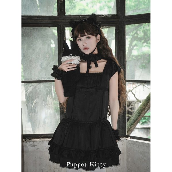 ドールなお嬢様のワンピースとヘッドドレスとハンドスリーブとチョーカー[2025年7月下旬-8月下旬発送予定]