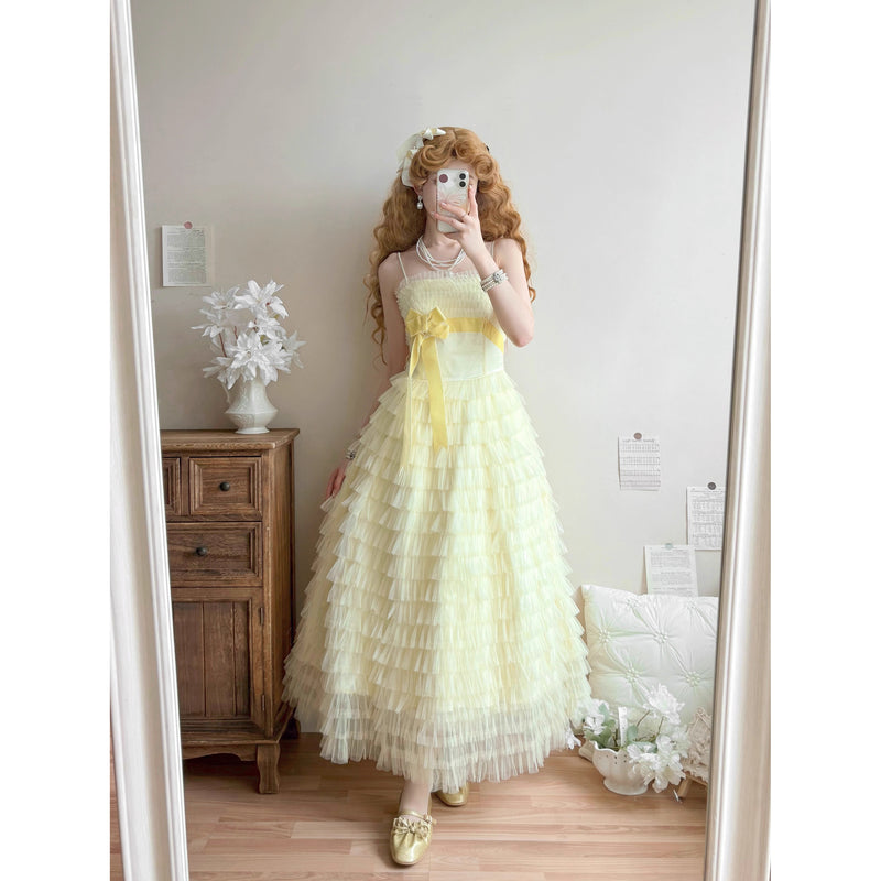 Butter Yellow Vintage Camisole Dress[2025年9月上旬-9月下旬発送予定]