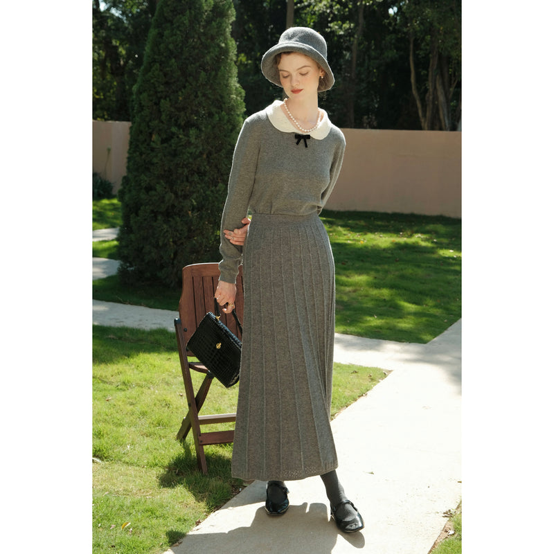 Parisienne Long Knitted Skirt