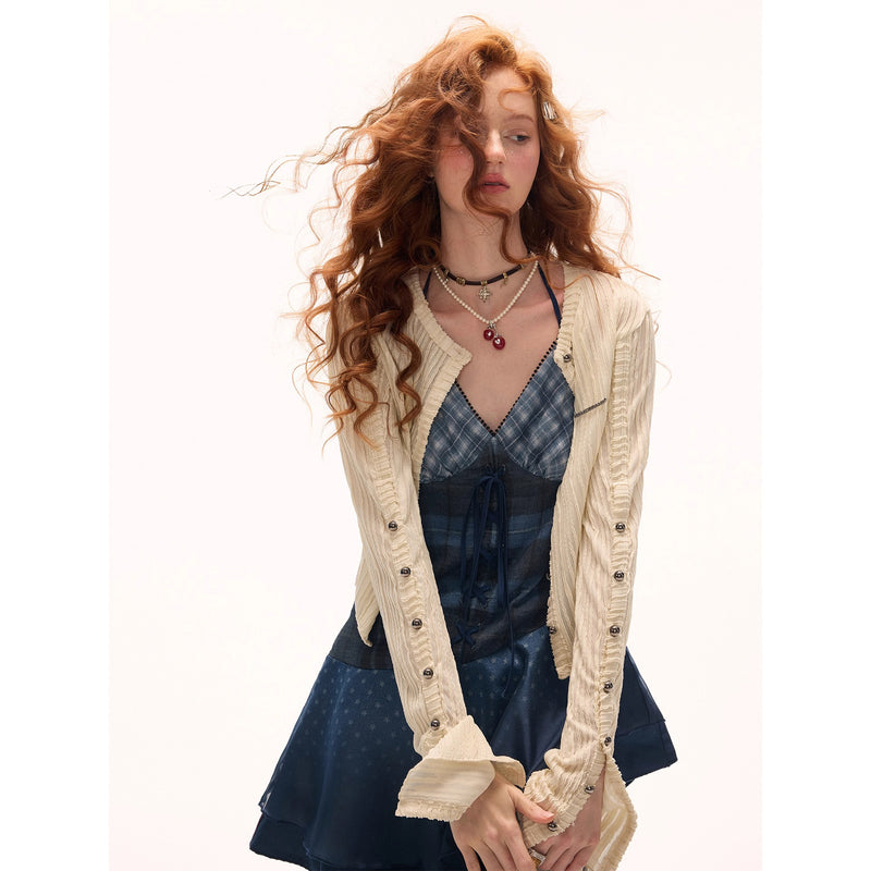 Dark Navy Patchwork Camisole Top