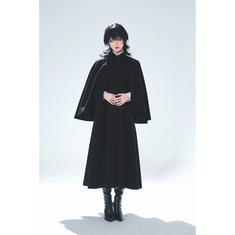Wizarding World British Cape Long Coat - Black[2025年12月中旬-2026年1月中旬発送予定]