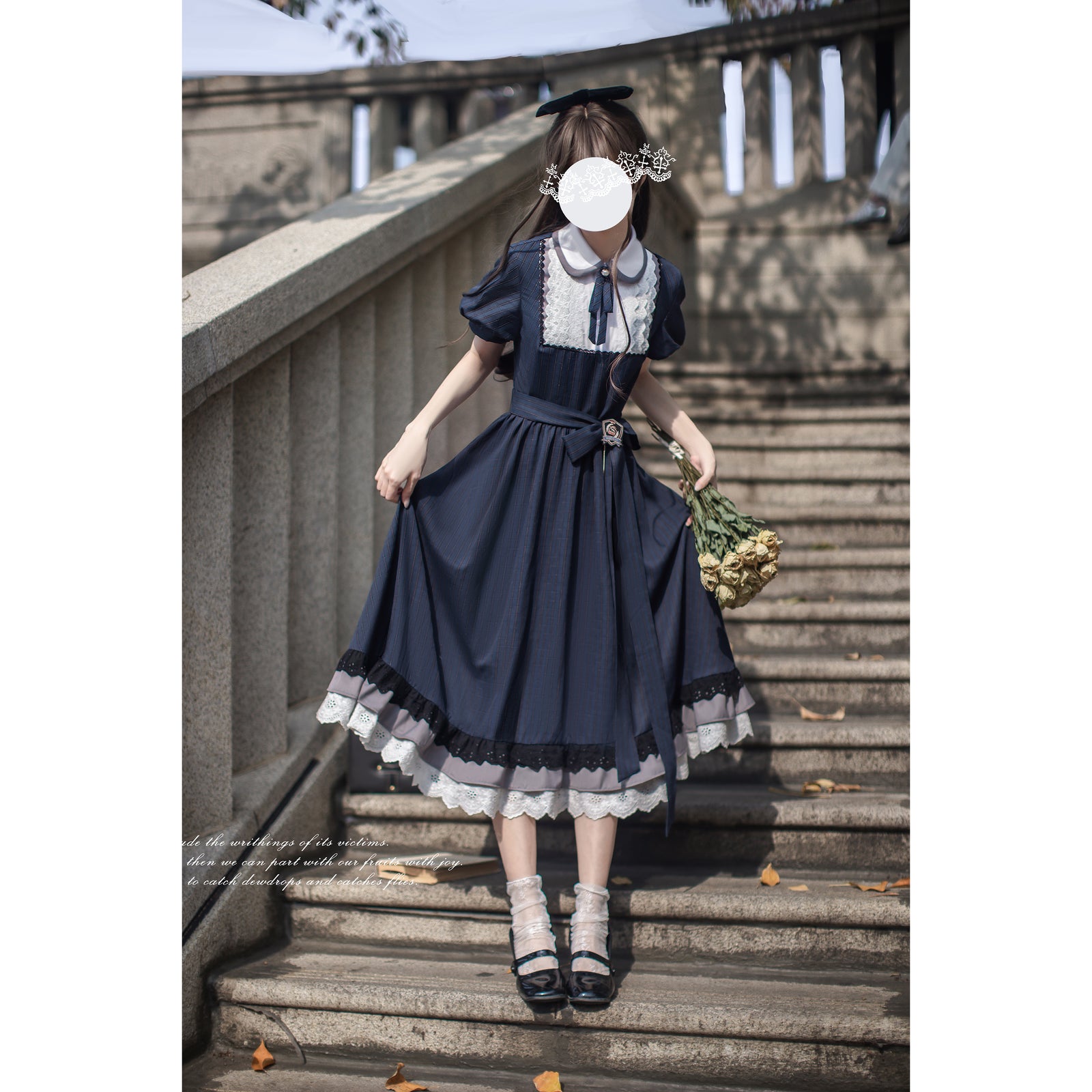 紺藍のお嬢様のクラシカルワンピース – ManusMachina