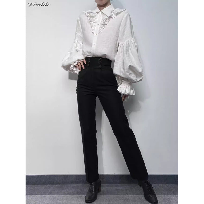 純白の貴公子のヴィクトリアンブラウス[2026年3月上旬-3月下旬発送予定]