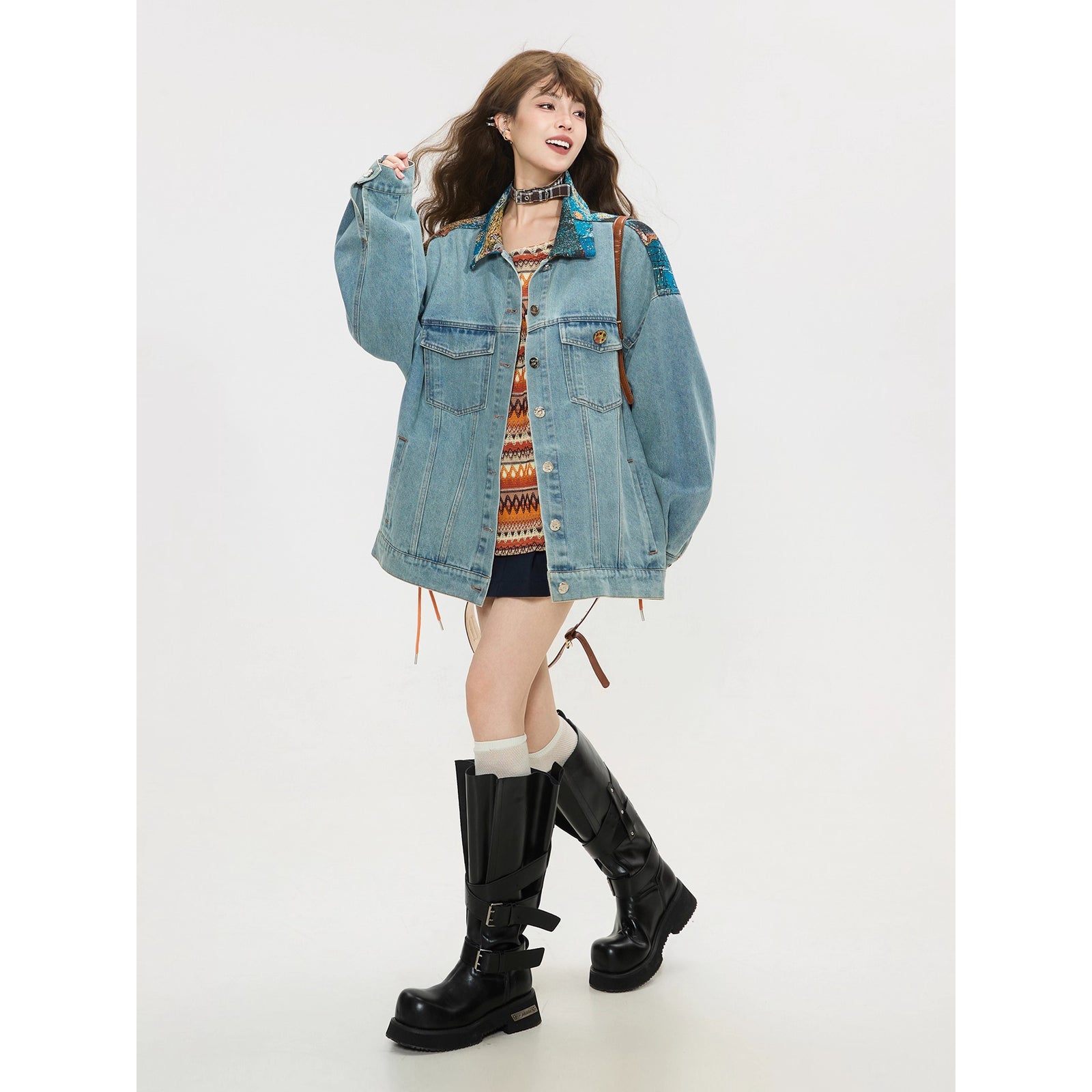 油彩画　ホットコーヒーとデニムジャケット 油彩画 ホットコーヒーとデニムジャケット 油彩画 ホットコーヒーと