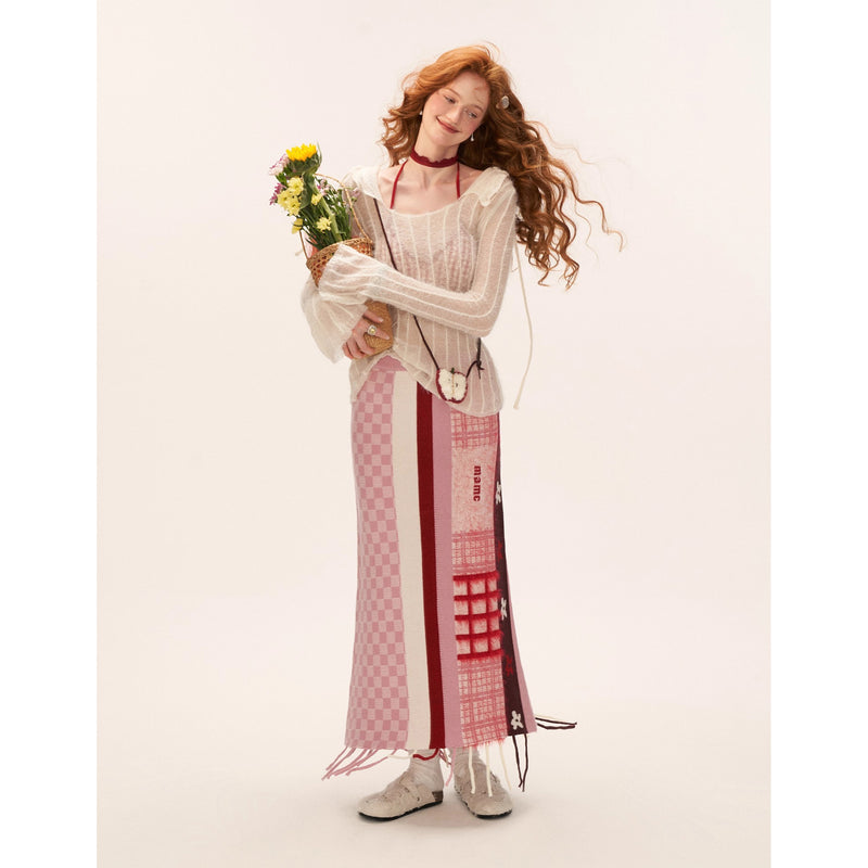 Milky White Hoodie Knit Top