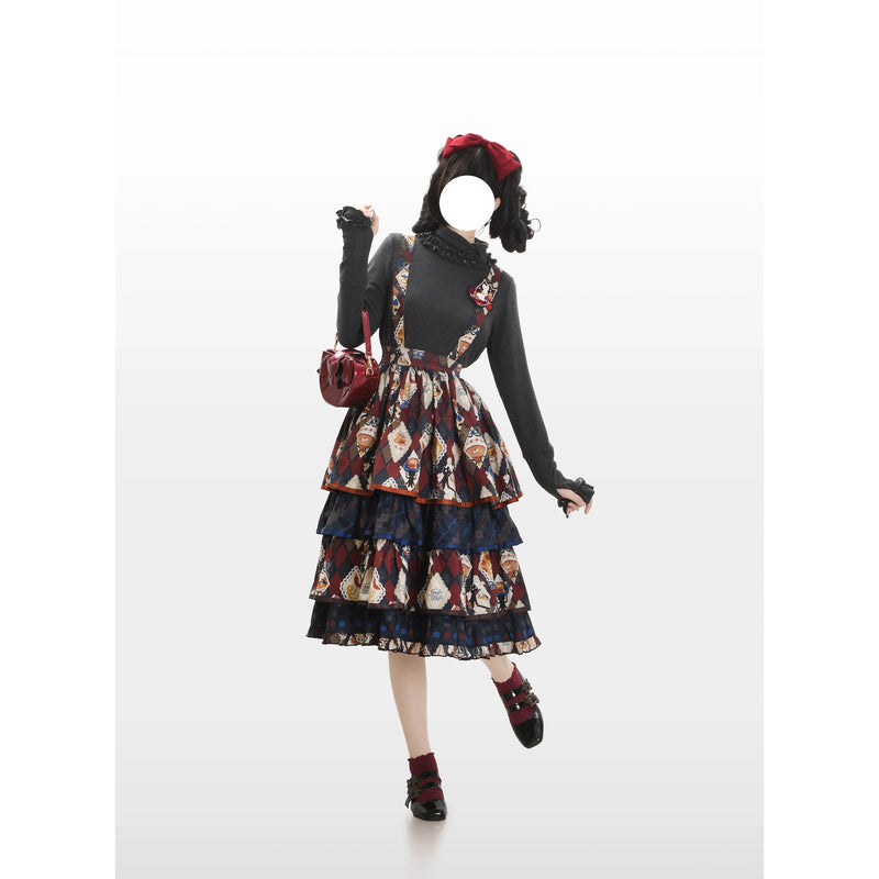 Afternoon Tea Time Cat Embroidered Knit Top[2026年1月上旬-1月下旬発送予定]