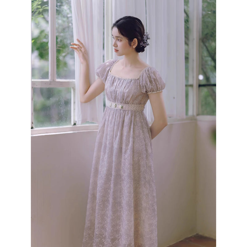白菫の王妃のレトロワンピース