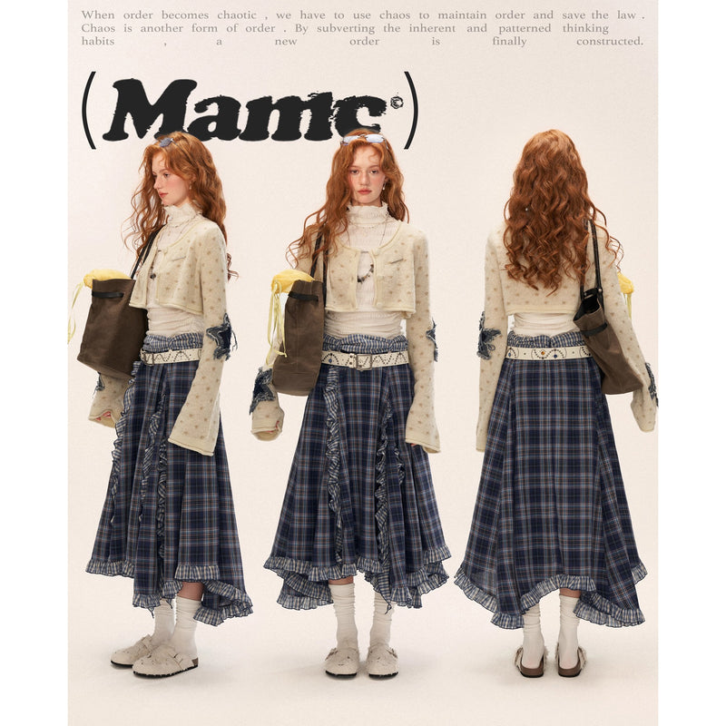 Star Appliqué Short Knit Cardigan