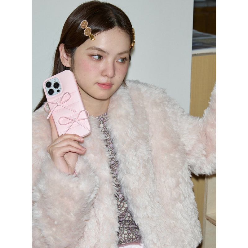 Girly Ribbon iPhone Case - Pink