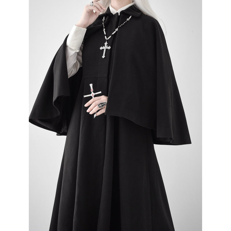 Wizarding World British Cape Long Coat - Black[2025年12月中旬-2026年1月中旬発送予定]