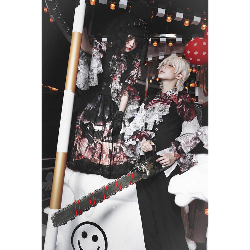 血塗れのお嬢様のキャバリアブラウス - Dark Red[2026年2月下旬-3月下旬発送予定]