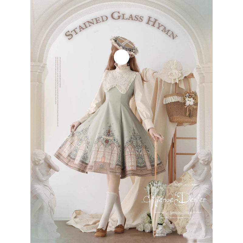 大聖堂の挿絵クラシカルワンピース[2026年2月上旬-3月上旬発送予定]