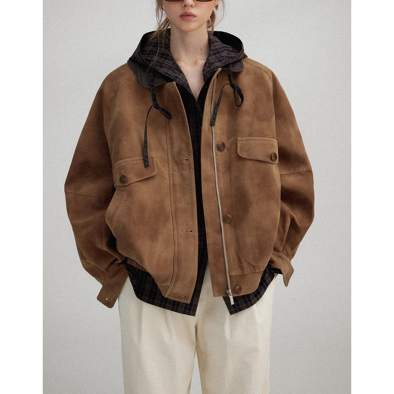 Nordic Retro Suede Jacket