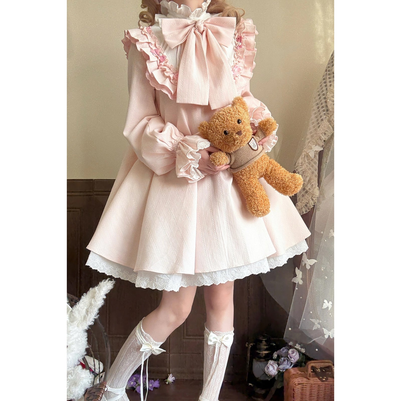 西洋人形のドールワンピース - Pink[2026年3月中旬-4月中旬発送予定