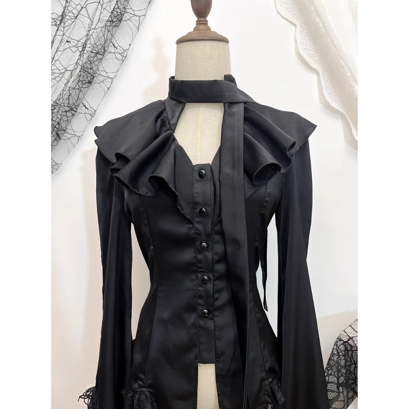 王侯貴族のゴシックブラウス - Black[2026年2月下旬-3月下旬発送予定]