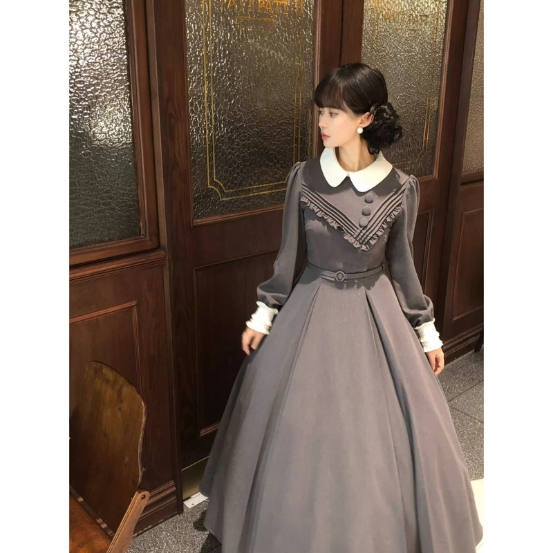 召使いのお嬢様のクラシカルワンピースとエプロンとボンネット[2026年2月下旬-3月下旬発送予定]