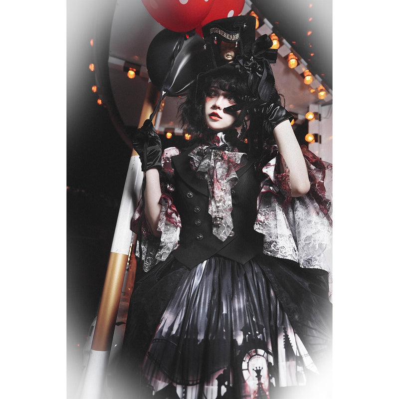 血塗れのお嬢様のキャバリアブラウス - Dark Red[2026年2月下旬-3月下旬発送予定]