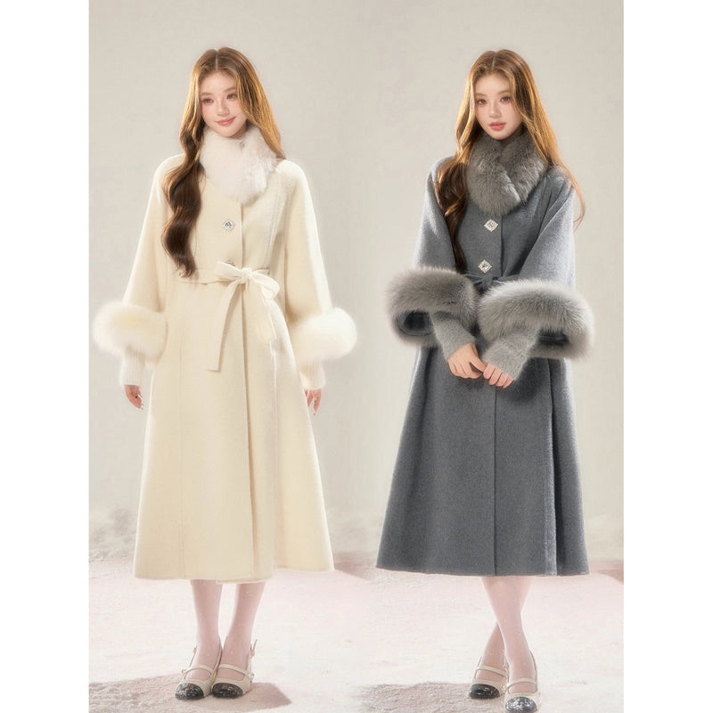 Elegant Girl's Fur Coat