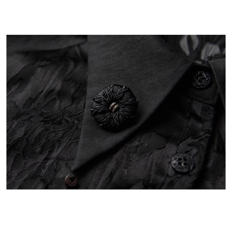 Openwork Floral Drawstring Blouse
