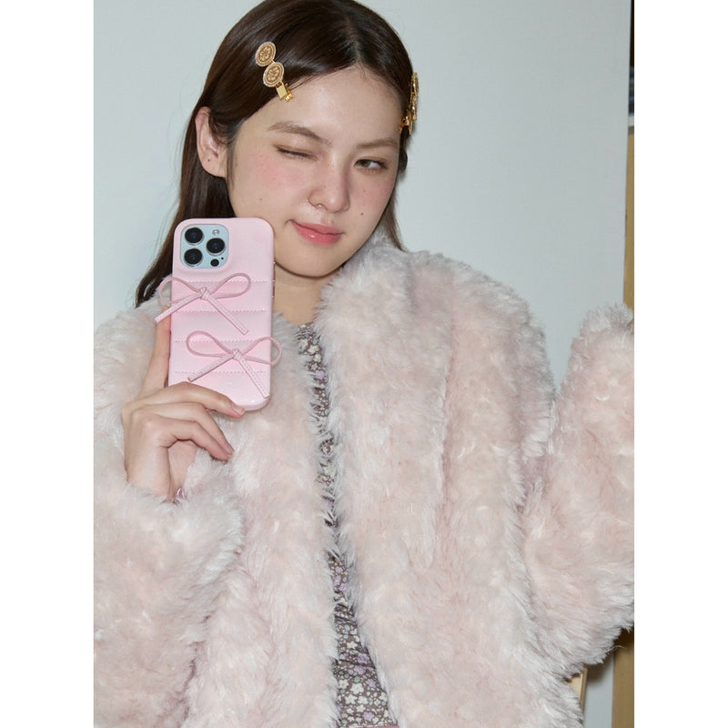 Girly Ribbon iPhone Case - Pink