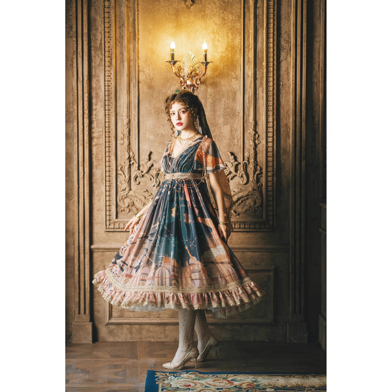 星降る夜のエンパイアワンピース[2026年3月中旬-4月上旬発送予定]