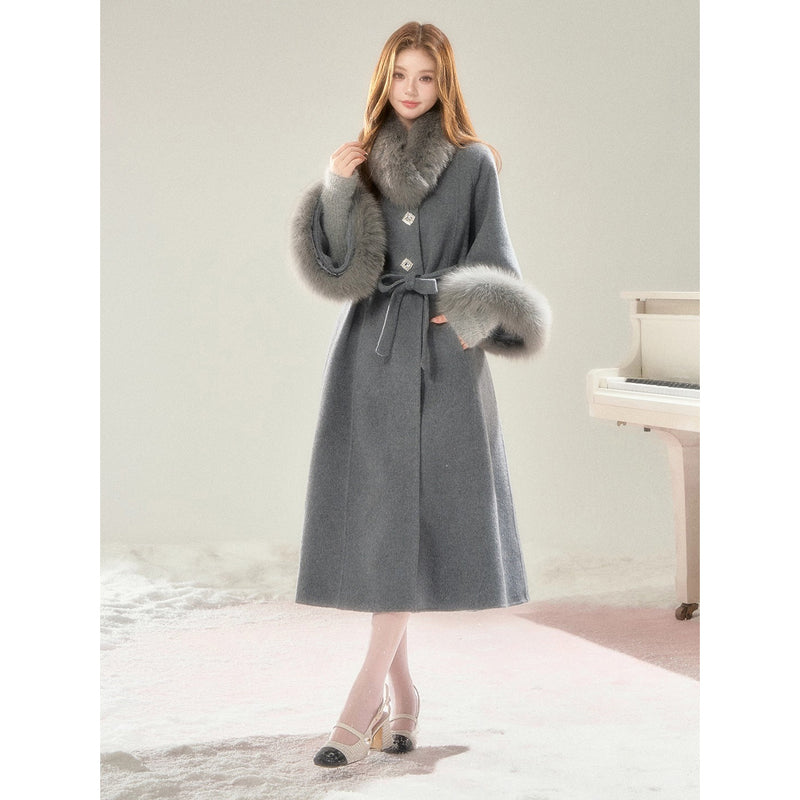Elegant Girl's Fur Coat