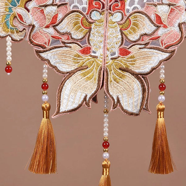 金魚と花の刺繍付け襟 – ManusMachina