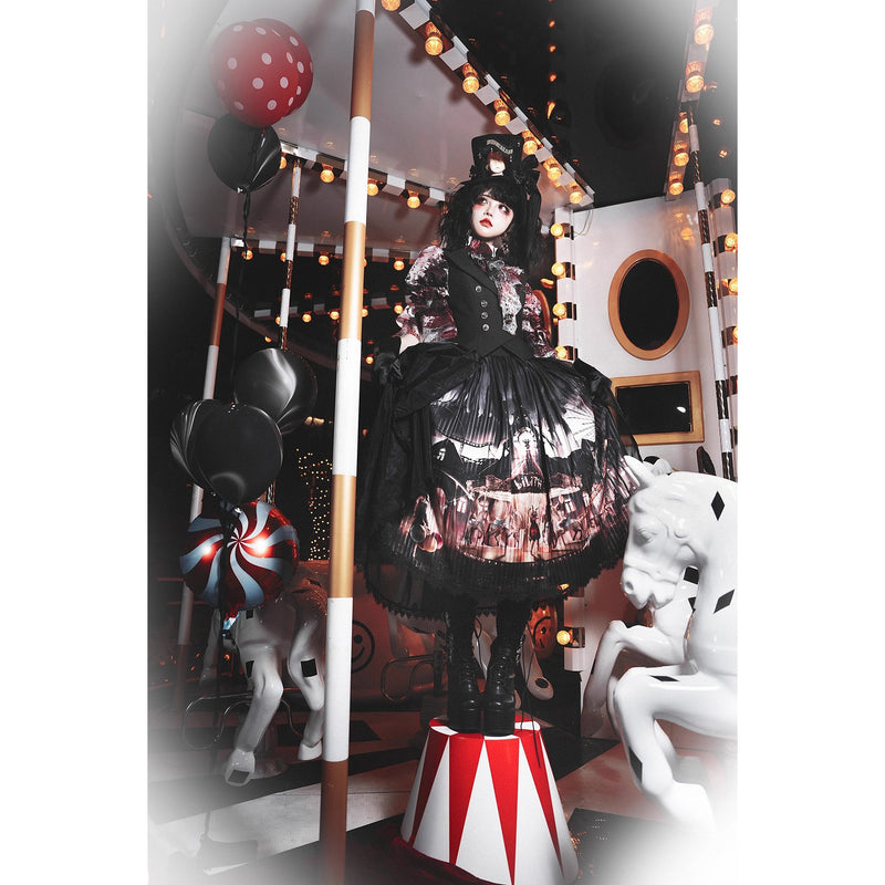 血塗れのお嬢様のキャバリアブラウス - Dark Red[2026年2月下旬-3月下旬発送予定]