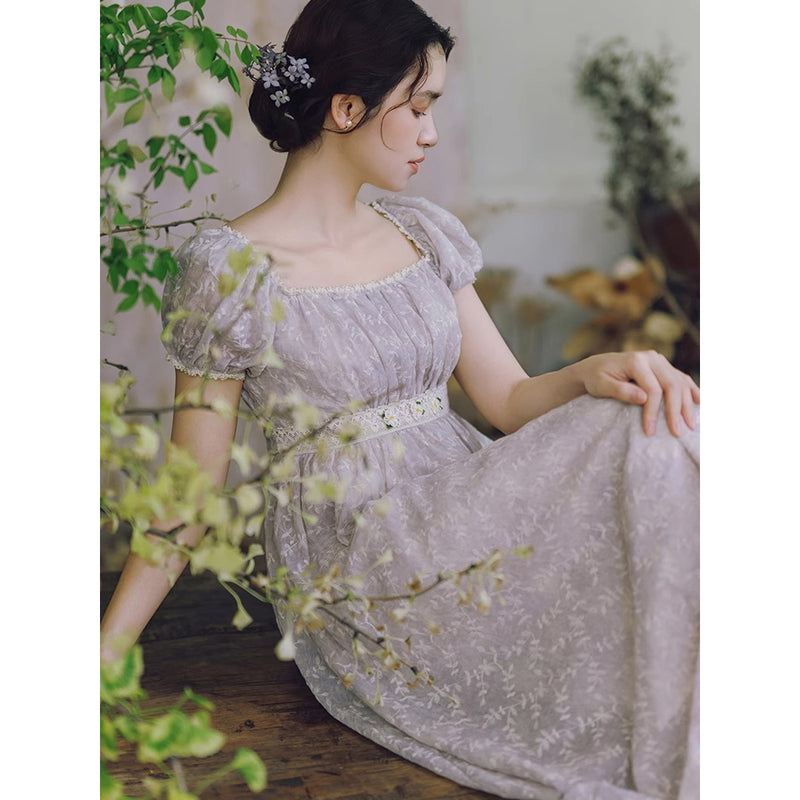 白菫の王妃のレトロワンピース