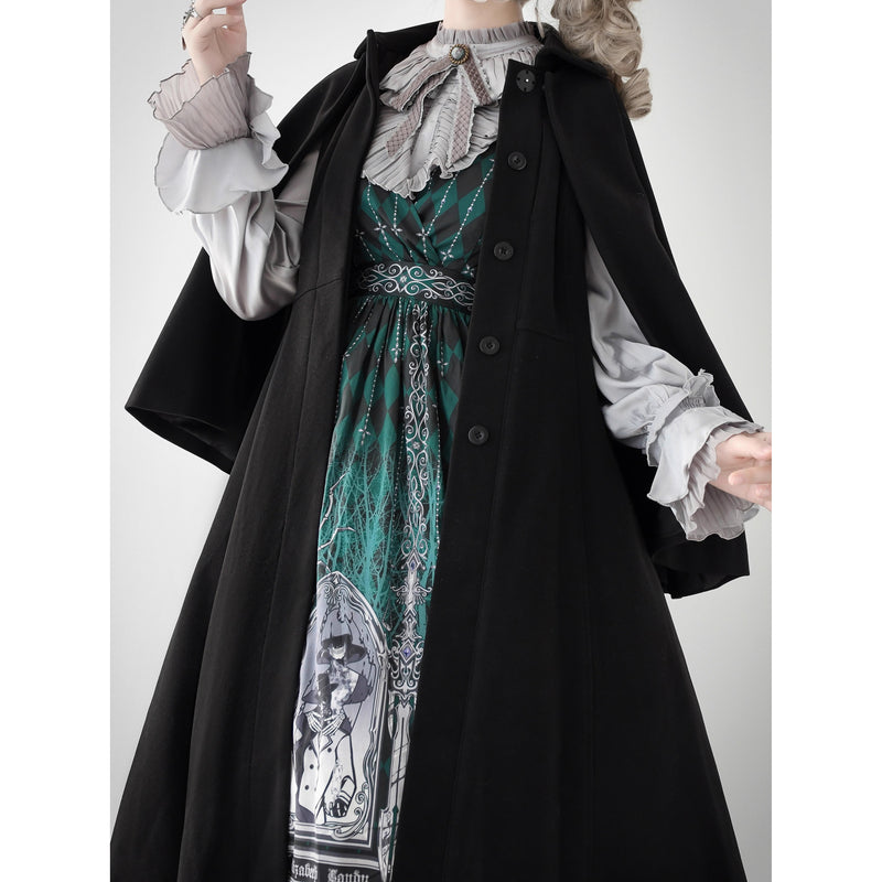 Wizarding World British Cape Long Coat - Black[2025年12月中旬-2026年1月中旬発送予定]