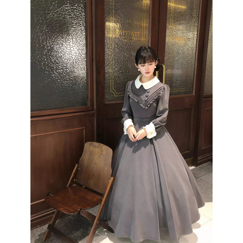 召使いのお嬢様のクラシカルワンピースとエプロンとボンネット[2026年2月下旬-3月下旬発送予定]