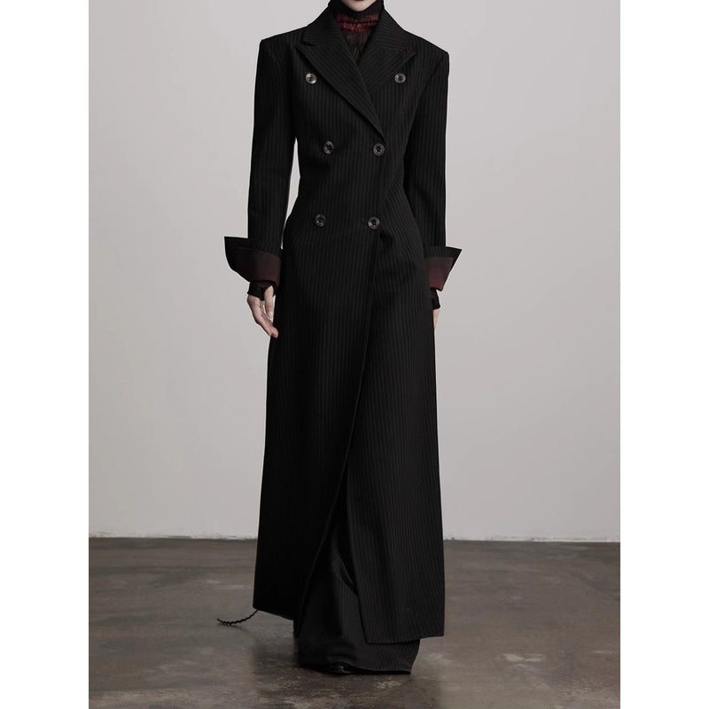 Pinstripe Long Tailored Coat