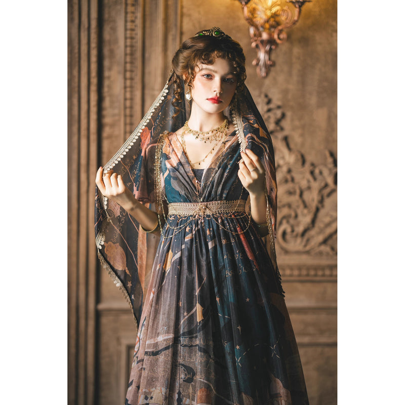 星降る夜のエンパイアワンピース[2026年3月中旬-4月上旬発送予定]