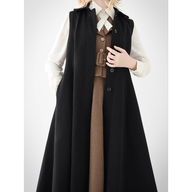 Wizarding World British Cape Long Coat - Black[2025年12月中旬-2026年1月中旬発送予定]