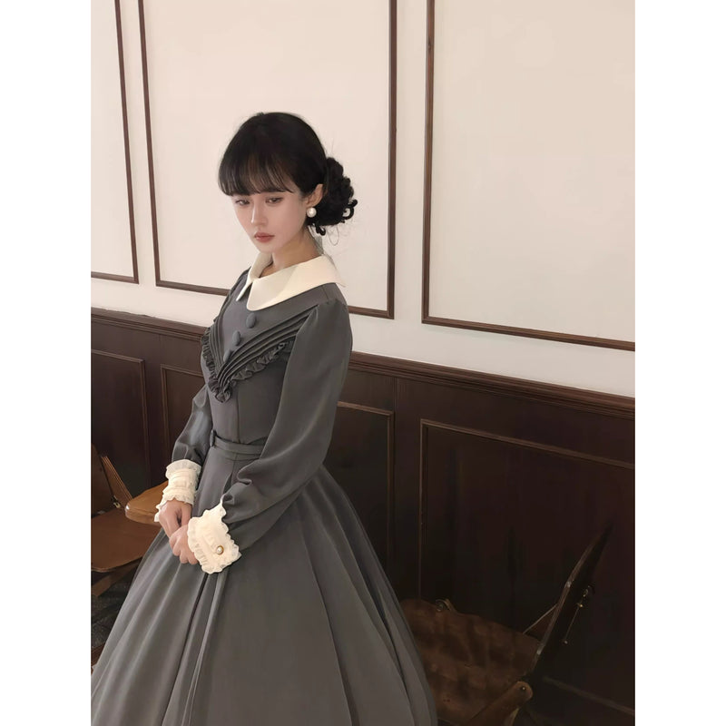 召使いのお嬢様のクラシカルワンピースとエプロンとボンネット[2026年2月下旬-3月下旬発送予定]