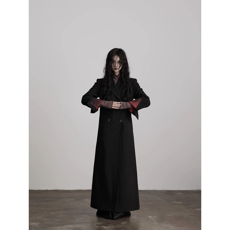 Pinstripe Long Tailored Coat