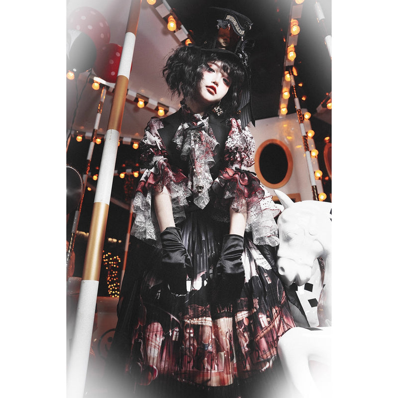 血塗れのお嬢様のキャバリアブラウス - Dark Red[2026年2月下旬-3月下旬発送予定]