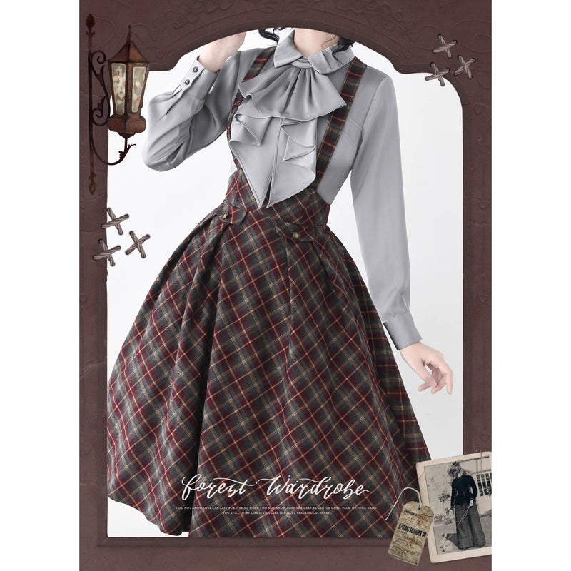 英国のお嬢様のクラシカルブラウス - Silver Gray[2025年12月中旬発送予定]